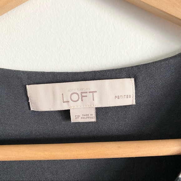 LOFT Petite Floral Sleeveless Mini Dress Olive Green - Picture 6 of 6